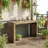 63'' Long Bar Table For Kitchen, Dining Room, Wooden Counter Height Bar Table