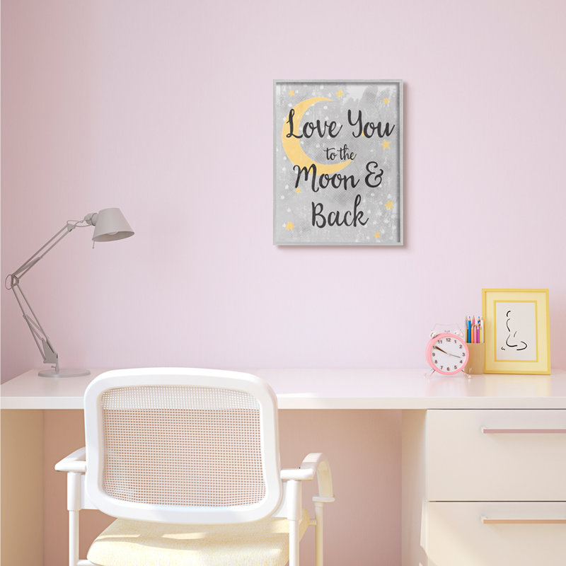 Art de lune Lerner Love You, H 20 po x l 16 po x P 1,5 po, Estampe numérique Farmhouse