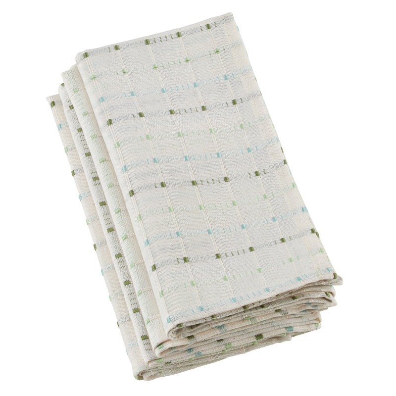 Clarkston Cotton Embroidered Square Napkin, White