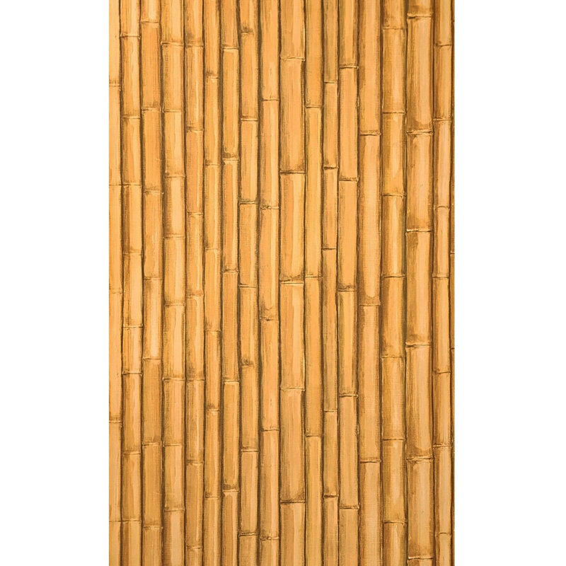 Rouleau de papier peint moutarde jaune moutarde et bambou moderne tropical