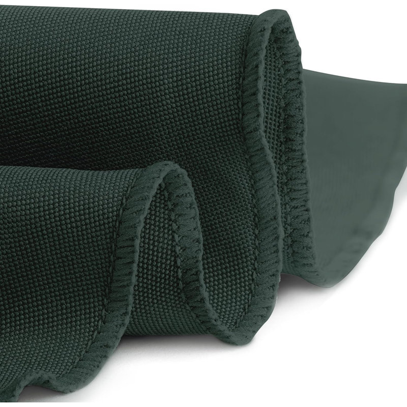 Ambee Round No Pattern Polyester Tablecloth, 90" Round, Hunter Green