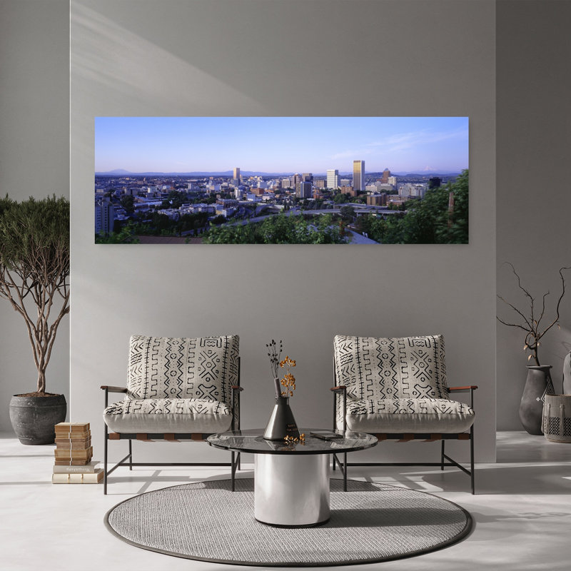 Portland OR USA 1 Piece Wrapped Canvas Panoramic Wall Art, 50.8 cm H x 152.4 cm W