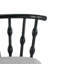 Tabouret de bar d'intérieur en bois, finition noire avec revêtement gris, ensemble de 2-1916225151