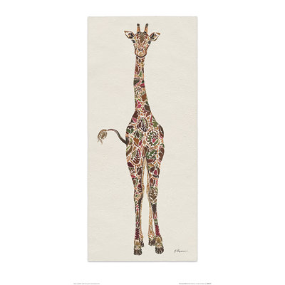 Peering Giraffe by Helen Ahpornsiri - No Frame Painting