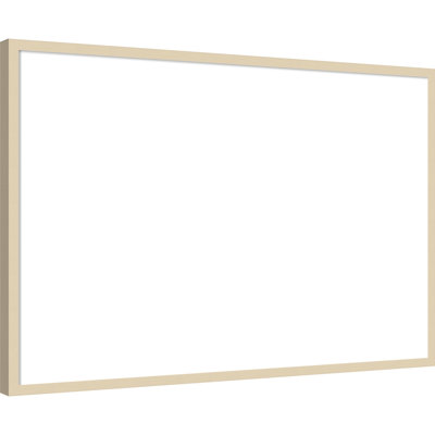 Svelte Natural Framed Dry Erase Magnetic Board, 37 x 25 in., Organization Boards