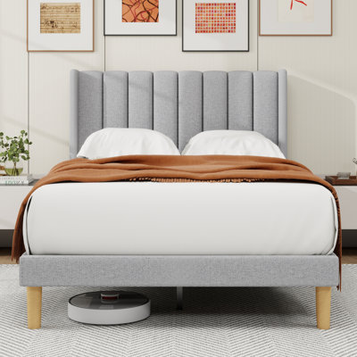 Sutter Upholstered Wingback Bed