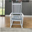 Chaise berçante en bois BLANC, sans passe-partout