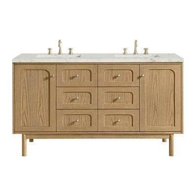 Laurent 59.88'' Double Bathroom Vanity with Top