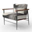 Chaise d'appoint à formes abstraites - Fauteuil géométrique noir et blanc Minimal Curves II-423724986