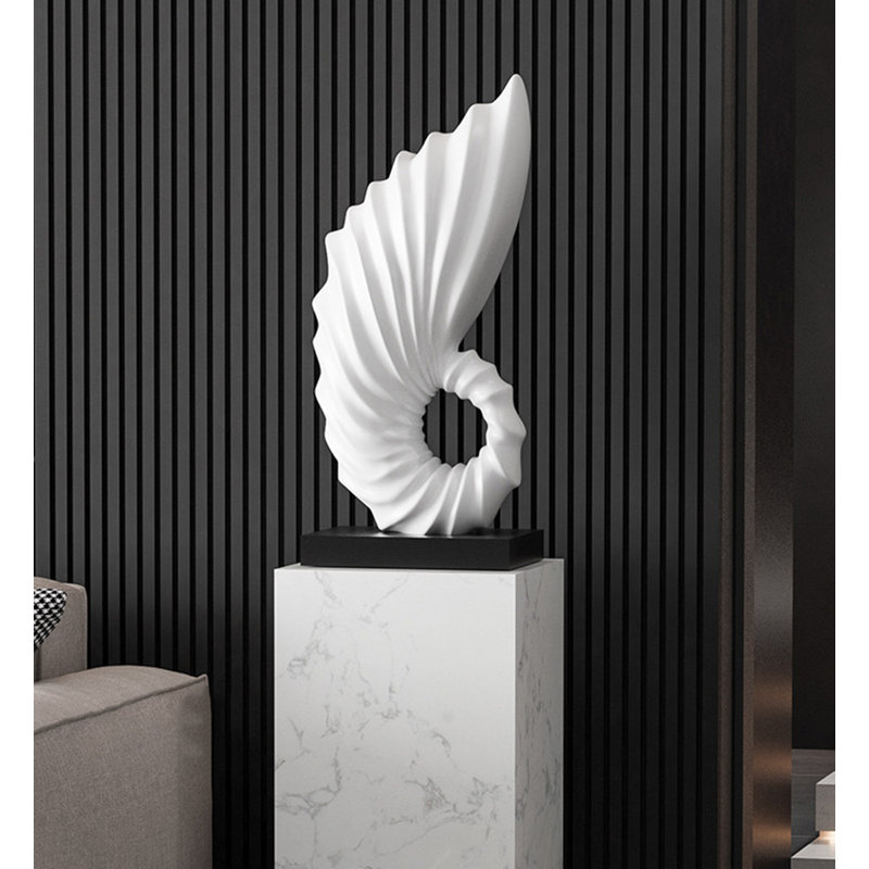 Art décoratif créatif en fibre de verre, White/Black