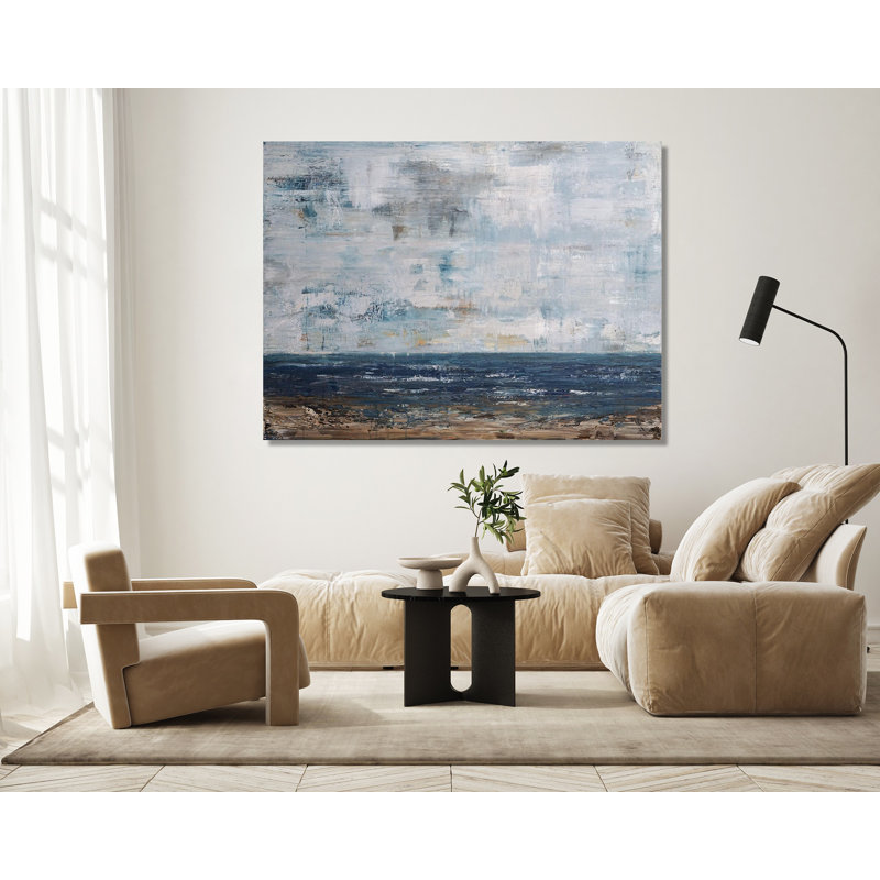 Rocky Shores by John Beard - Artist Enhanced Canvas Print, Black Framed Canvas, 21.5" H x 25.5" W x 1.75" D