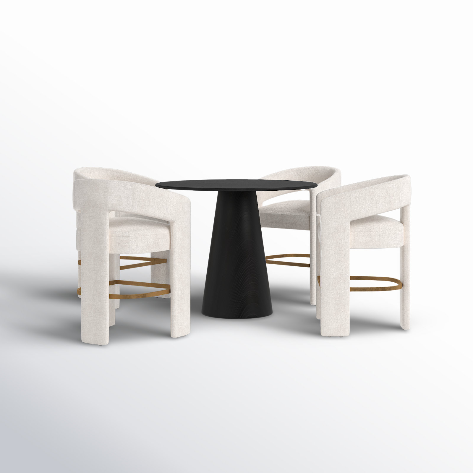Darlington 5 - Piece Dining Set, Gwen Natural Beige Microsuede