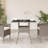 Vidaxl Garden Table Light Grey PE Rattan Medium UV-Resistant Materials