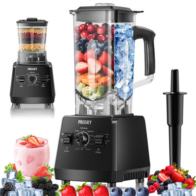Countertop Blender And Grinder Combo, 102 Oz. 2 Containers Blender with 1000-Watt Powerful Motor, Total Crushing Technology - Smoothies, Ice Slushies And Shakes