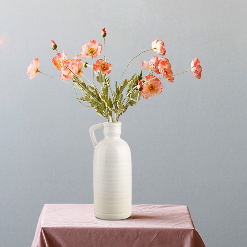 Vase en céramique pour décoration intérieure, Blanc