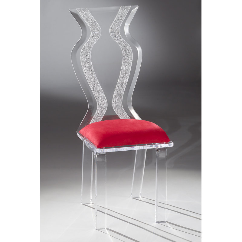 Jaiven 19'' H Upholstered Side Chair, Red Microfibre