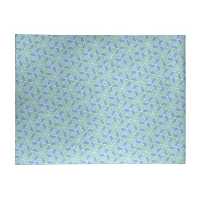 Tapis bleu/bleu ciel trapézoïdals