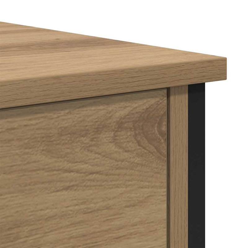 34cm W Manufactured Wood Bedside Table, Artisan Oak