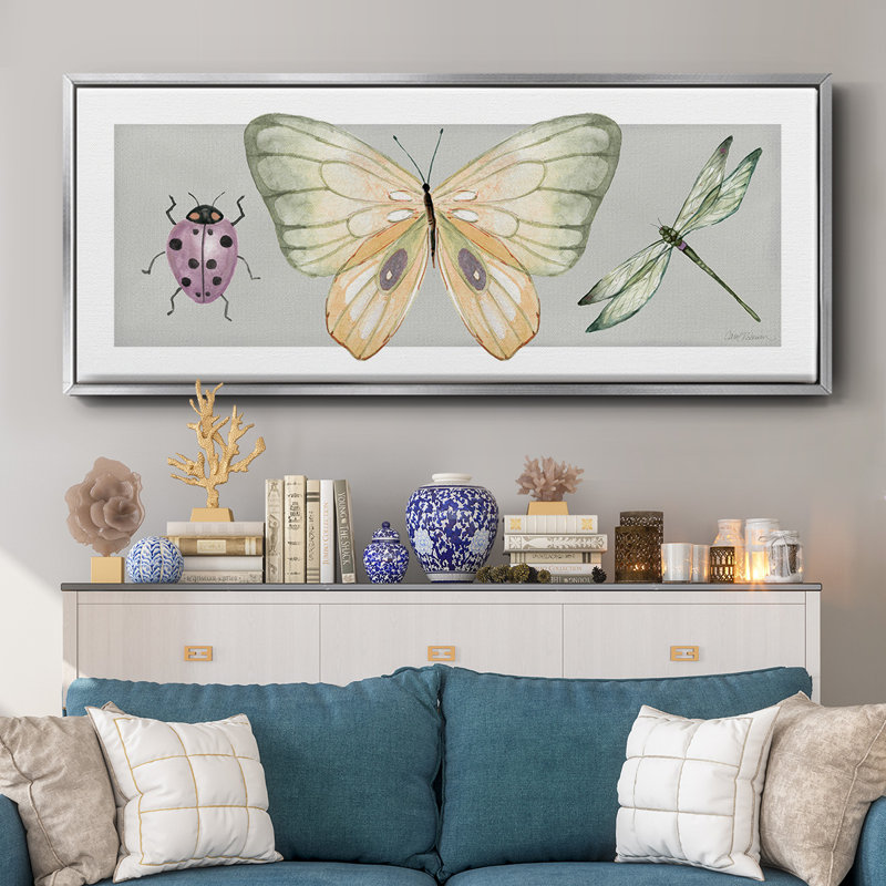 Pretty Insects I- Framed Canvas