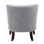 Chaise gris foncé de style classique avec pieds en bois massif et assise confortable-1259450305