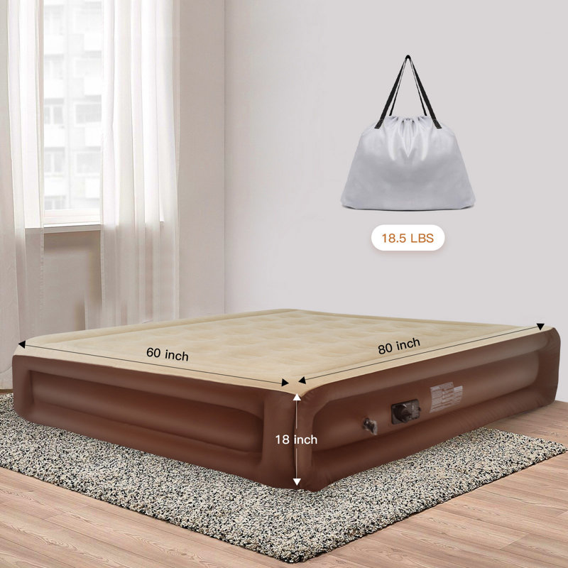 Matelas gonflable 18 "avec pompe intégrée, Grand