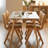 White + Burlywood Rectangular Solid Wood + Sintered Stone tabletop Dining Table-1706488321