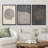 Pastel Gray Wood Tree Ring Neutral Minimalist Pictures Framed Canvas 3 Pieces Set Print Wall Art-90847685-90847687