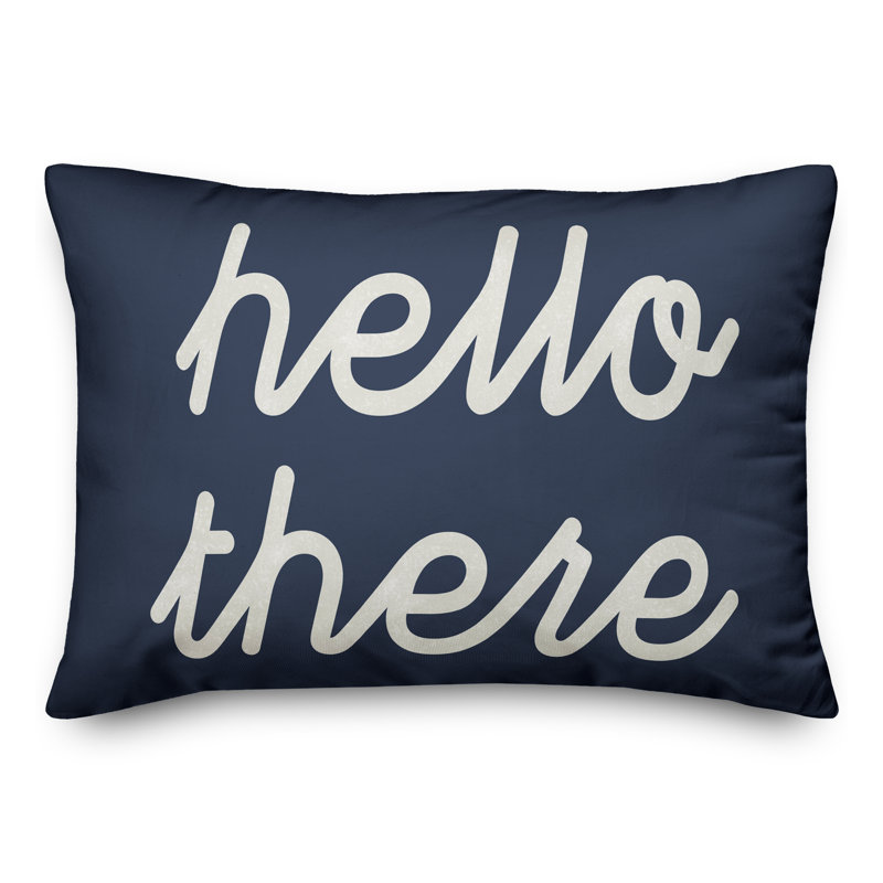 Outdoor Reversible Throw Pillow, Blue