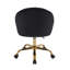 Edgar Velvet Office Chair with Gold Chrome Base-1851117620