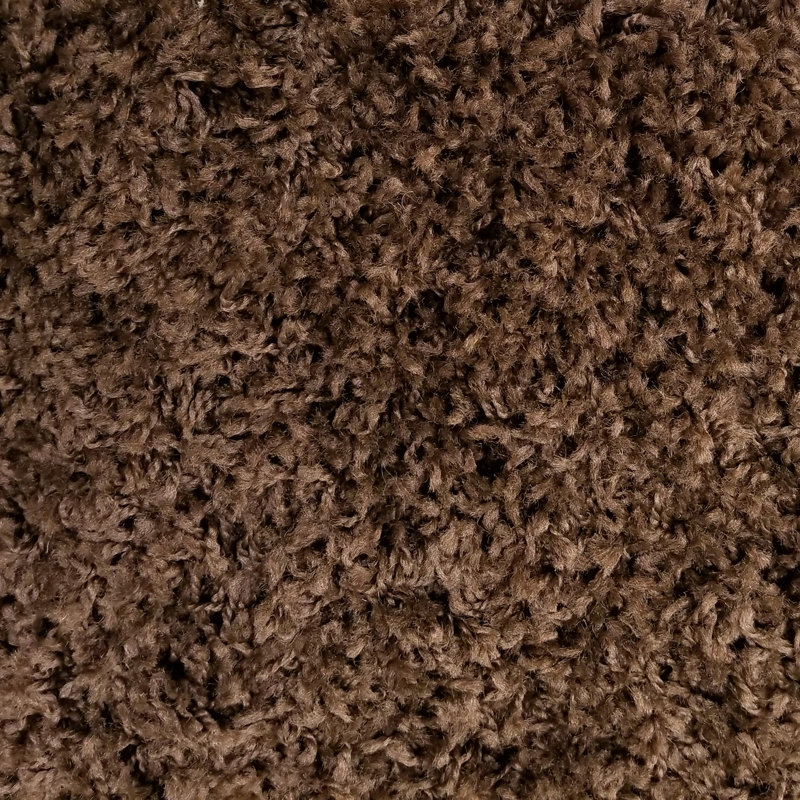 Tapis brun à poils longs Anie, Rectangle 5 pi x 7 pi