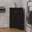 Armoire d'angle triangulaire avec tablettes réglables et portes chics-1696058395