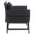 Outdoor Sun Bed Black Poly Rattan Standard Convertible Furniture Patio Lounge Chair-372490895