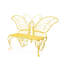 40 in. Yellow Metal Butterfly Garden Bench-24239682-18071565