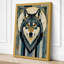 Noble Wolf Geometric - Wrapped Canvas-725247378-725247382