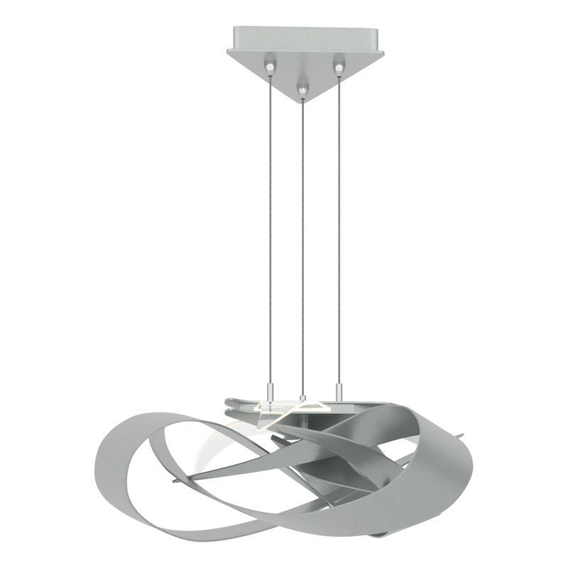 Flux 3 - Light Unique/Statement LED Pendant, Vintage Platinum