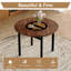 Ensemble de table de salle à manger 42 po, table de cuisine en bois et chaises avec centre de rangement en verre et tablette de rangement-123203405