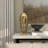 Moderna Gold Aluminum Metal Abstract Drip Decorative Vase with Melting Designed Body-1260401591-1260401588