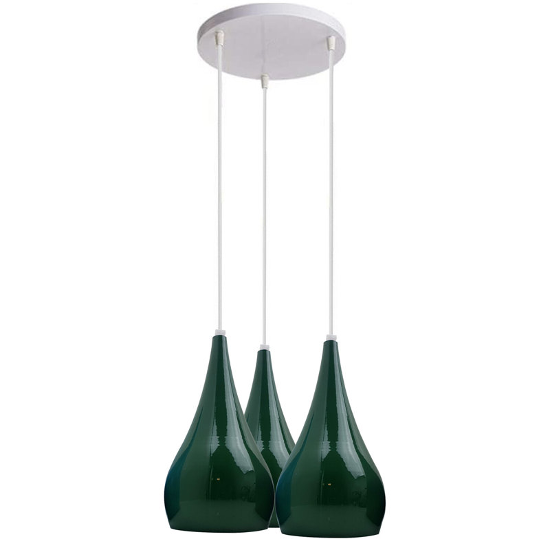 Bohuslava 3 - Light White Pendant, Green