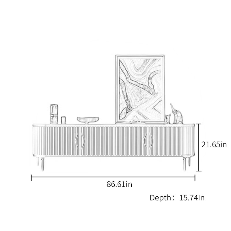 Light luxury high-end design sense TV cabinet, 86.61''