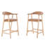 Tabouret de bar contemporain rembourré avec pieds en bois et dossier incurvé-1786285508-1710128798