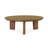 Lowman Walnut And Glass Round Coffee Table