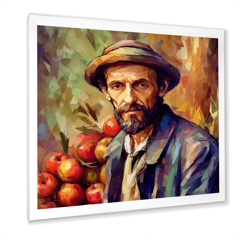 «Dignified Man», reproduction sur toile, H 24 po x l 24 po x P 1 po, Cadre simple blanc