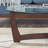 48" Oval Glass Coffee Table with Wood Base, Cherry-58466501-58467131