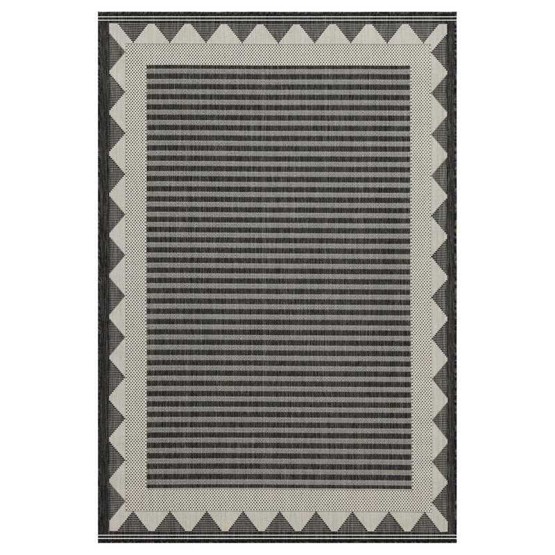 Anthracite Indoor/Outdoor Area Rug, Rectangle 7'10" x 10'3"