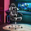 Fauteuil de jeu inclinable ergonomique et réglable, chaise de bureau à haut dossier avec support lombaire, appui-tête et repose-pieds-455252684