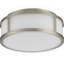 Plafonnier encastré à DEL intégré en nickel brossé de 10 pouces, éclairage écoénergétique avec 1225 lumens 24 W, 3 couleurs sélectionnables 3000 K / 4000 K / 5000 K, fonction à intensité variable, diffuseur en verre blanc gravé,