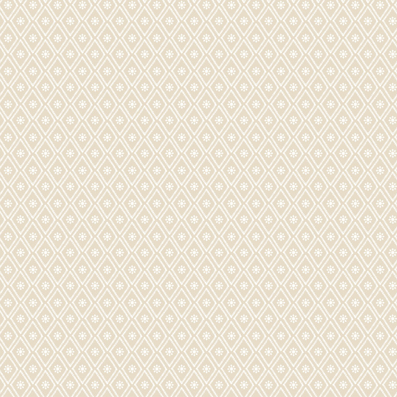 Ditsy Diamond - Blush 10m Wallpaper, Beige Geometric