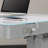 Babin Adjustable Glass Top Metal Base Standing Desk-719536598