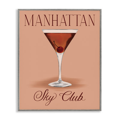  «Manhattan Sky Club Drink», impression par giclée par Hey Bre! Creative Studio