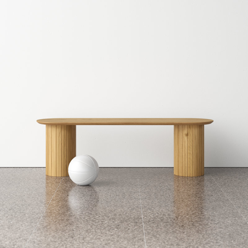 Daley Solid Wood Bench, Natural